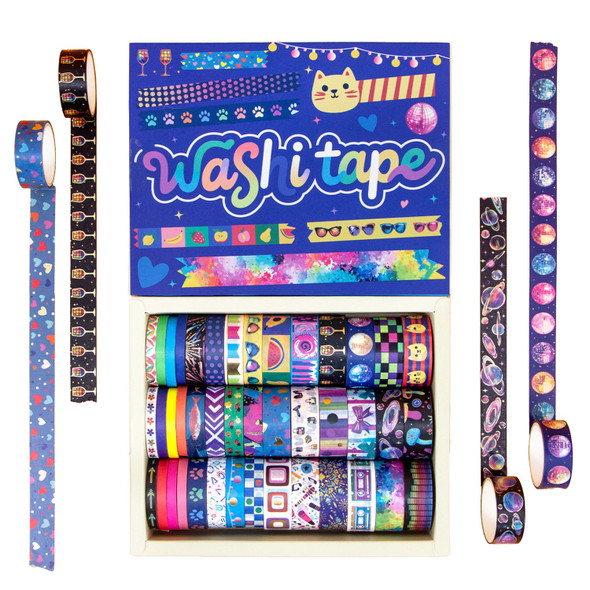 OakridgeStores.com | Ieebee Tapes - Candy Palette - Washi Tape Set, 42 Rolls, Gold Foil - JY1094 603563809372