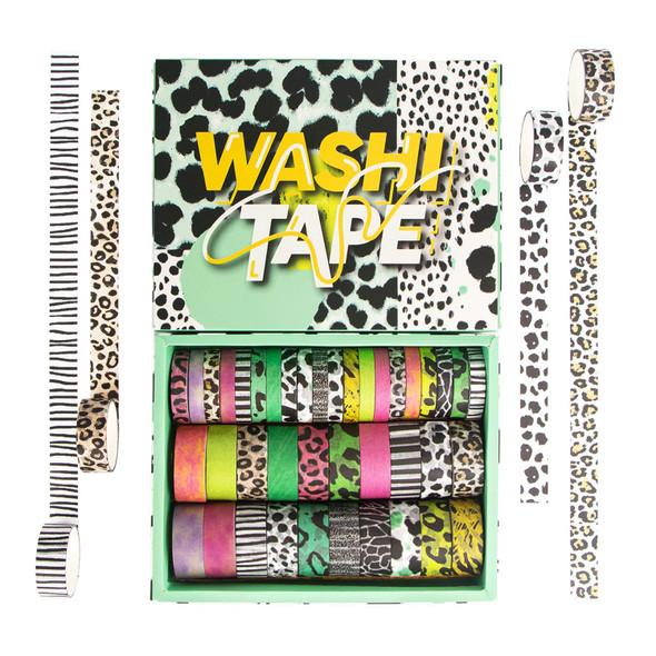 OakridgeStores.com | Ieebee Tapes - Urban Jungle - Washi Tape Set, 40 Rolls, Animal Prints - JY1099 726872130071