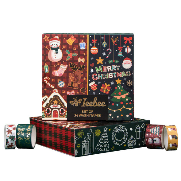 OakridgeStores.com | Ieebee Tapes - Christmas Wishes - Washi Tape Set, 24 Rolls - JY1098 603563809570