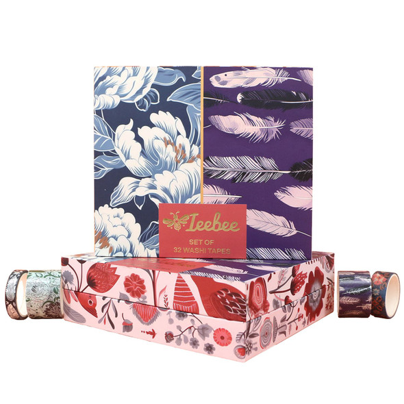 OakridgeStores.com | Ieebee Tapes - Silver Flower Dream - Washi Tape Set, Floral w/ Silver Accents - JY1041 603563809082
