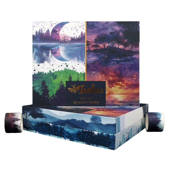 OakridgeStores.com | Ieebee Tapes - Whispering Valleys - Washi Tape Set 32 Rolls - JY1078 603563809235