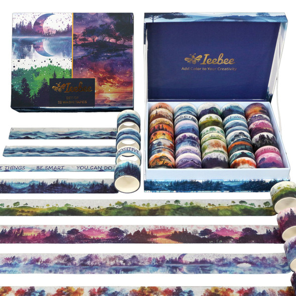 OakridgeStores.com | Ieebee Tapes - Whispering Valleys - Washi Tape Set 32 Rolls - JY1078 603563809235