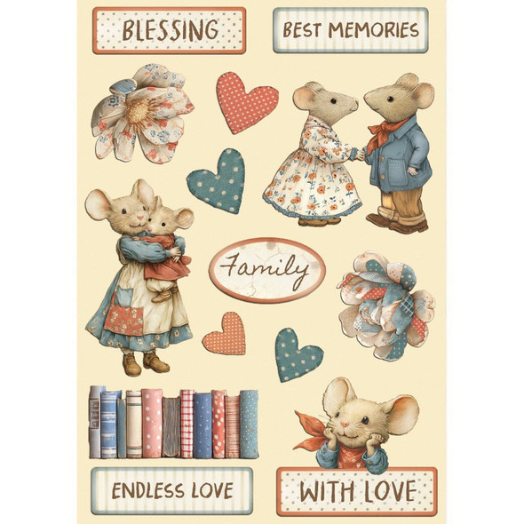 OakridgeStores.com | Stamperia Intl - Family - Wooden Shapes - A5 Sheet - KLSP192