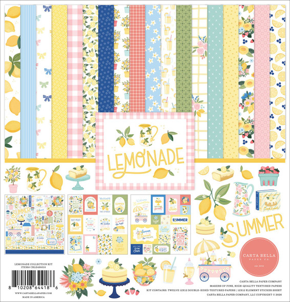 OakridgeStores.com | Carta Bella - Lemonade - Collection Kit 12 x 12 - CBLE495016 810208644186
