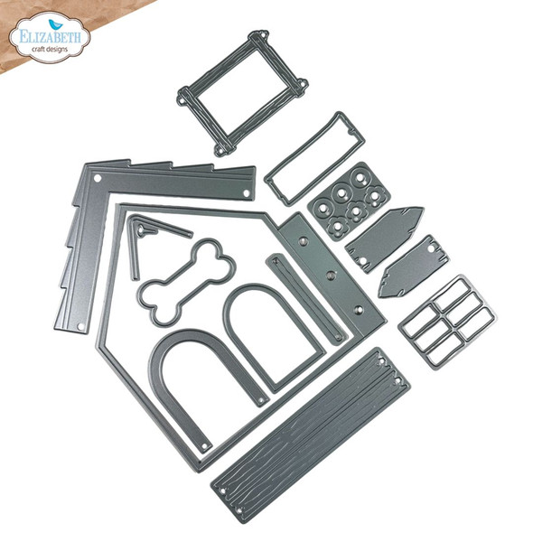 OakridgeStores.com | Elizabeth Craft Designs - Dog House Build A Book - Thin Metal Dies - Dog Days Collection - 2332 741527318864