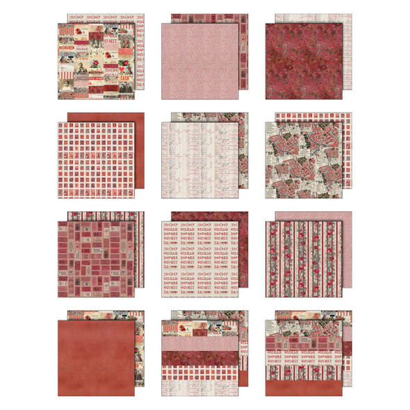 OakridgeStores.com | Tim Holtz - Advantus - Idea-ology Palette Collection: Red - Double-Sided Cardstock 8 x 8, 12/Pkg - TH94470 040861944709