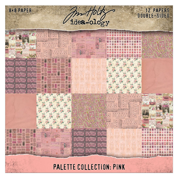 OakridgeStores.com | Tim Holtz - Advantus - Idea-ology Palette Collection: Pink - Double-Sided Cardstock 8 x 8, 12/Pkg - TH94469 040861944693