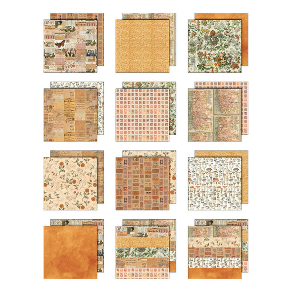 OakridgeStores.com | Tim Holtz - Advantus - Palette Collection: Orange - Idea-ology Double-Sided Cardstock Paper Pack 8 x 8, 12 Sheets - TH94471 040861944716