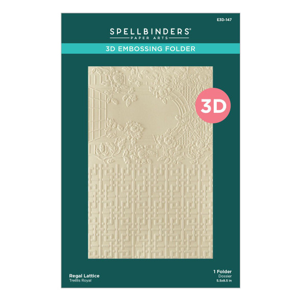OakridgeStores.com | Spellbinders - Regal Lattice - 3D Embossing Folder - E3D-147 810176106938