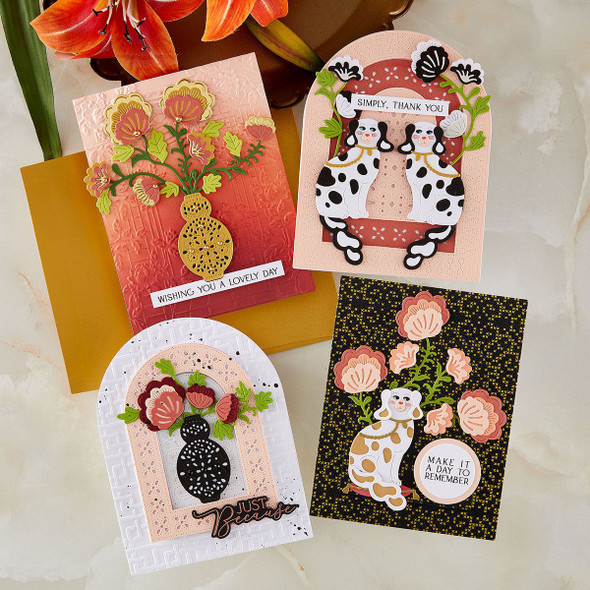 OakridgeStores.com | Spellbinders - Regal Reflections - Dies, 3D Embossing Folder & Stamp Bundle - BD-1064 810205711362