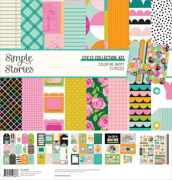 OakridgeStores.com | Simple Stories - Color Me Happy - Collection Kit 12 x 12 - 26500 810191523666