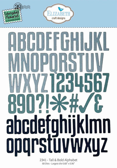 OakridgeStores.com | Elizabeth Craft Designs - Tall & Bold Alphabet - Metal Die Set - Delightful Discovery - 2341 741527319052