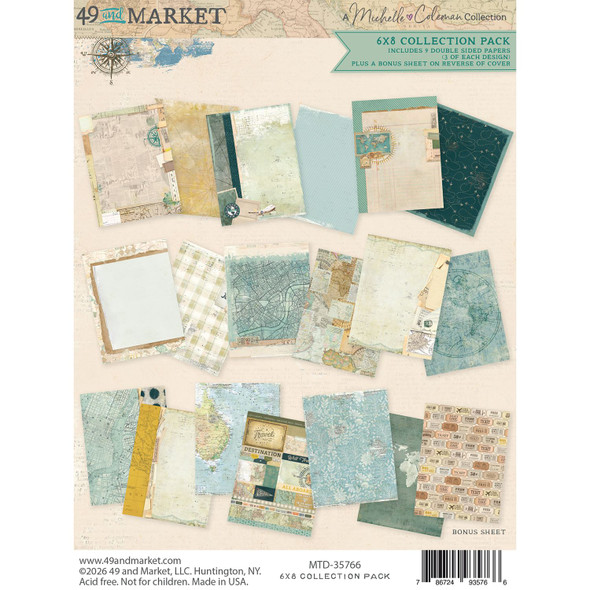 OakridgeStores.com | 49 and Market - Travel Diaries - Collection Pack 6 x 8 Paper - MTD-35766 786724935766
