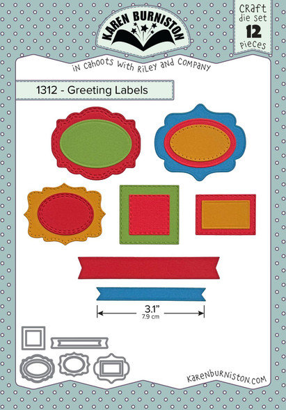 OakridgeStores.com | KB Riley - Greeting Labels - Craft Dies by Karen Burniston - 1312 084282635501