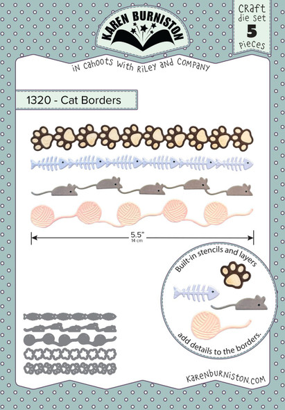 OakridgeStores.com | KB Riley - Cat Borders - Karen Burniston - Craft Dies - 1320 084282635587