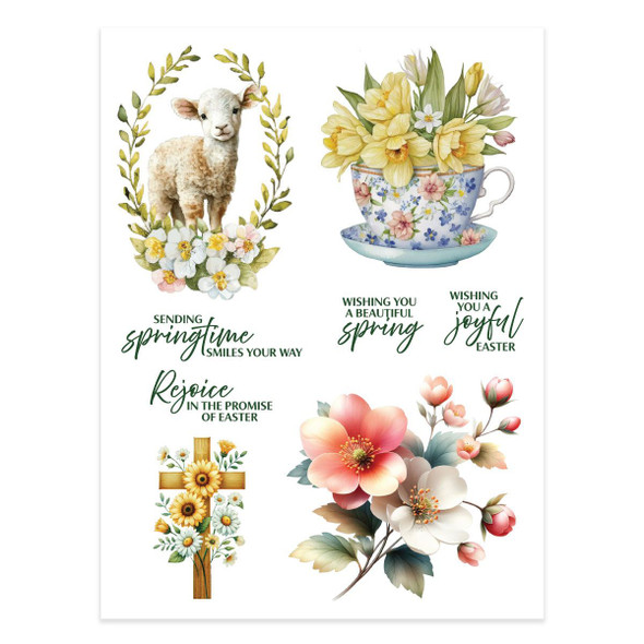 OakridgeStores.com | Spellbinders - Spring Blessings - Rub-On Transfer Sheets - SCSR-008 810176109595