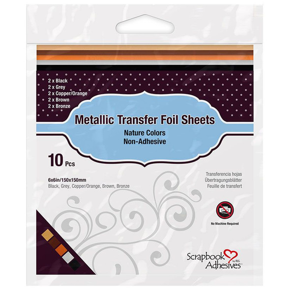 OakridgeStores.com | Scrapbook Adhesives - Nature - Metallic Transfer Foil Sheets 10/Pkg - 01419 093616014196