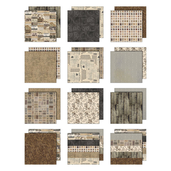 OakridgeStores.com | Tim Holtz - Advantus - Palette Collection: Neutral - Idea-ology Double-Sided Cardstock 8 x 8 12/Pkg - TH94473 040861944730