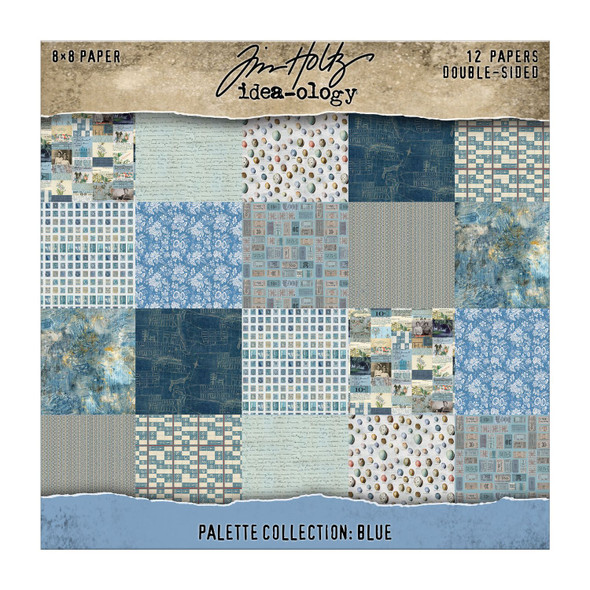 OakridgeStores.com | Tim Holtz - Palette Collection: Blue - Idea-ology Double-Sided Cardstock 8 x 8, 12 Sheets - TH94477 040861944778