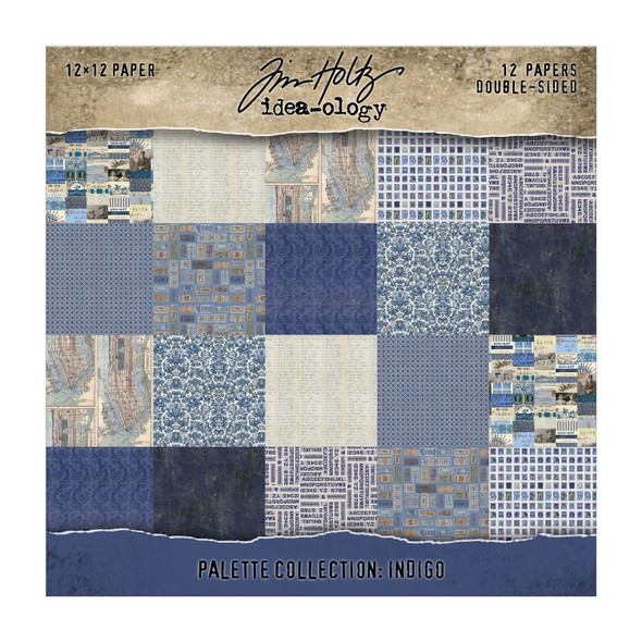 OakridgeStores.com | Tim Holtz - Palette Collection: Indigo - Idea-ology Double-Sided Cardstock, 12 x 12 inches, 12 Sheets - TH94462 040861944624