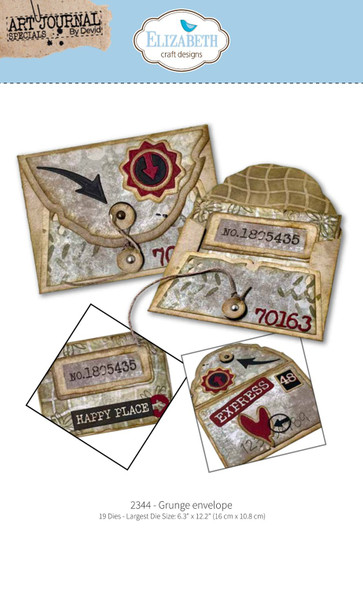 OakridgeStores.com | Elizabeth Craft Designs - Grunge Envelope - Thin Metal Die Set - Hello You Collection - 2344 741527319144