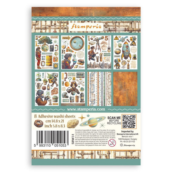 OakridgeStores.com | Stamperia Intl - A New Beginning - A5 Washi Pad, 8 Sheets - SBW31