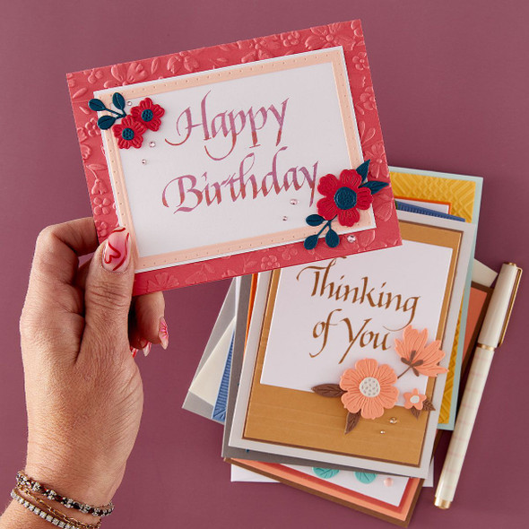 OakridgeStores.com | Spellbinders - Upright Italic Everyday Sentiments - Press + Foil Bundle - BD-1065 810205711768