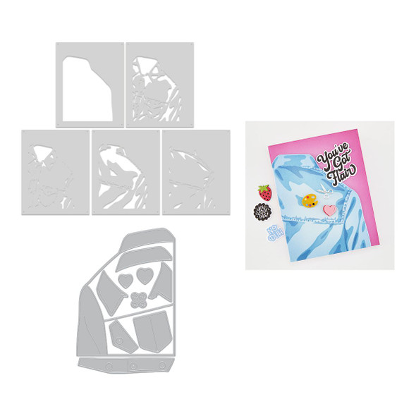OakridgeStores.com | Hero Arts - Jean Jacket - Die & Stencil Bundle - WB1193 085700951746