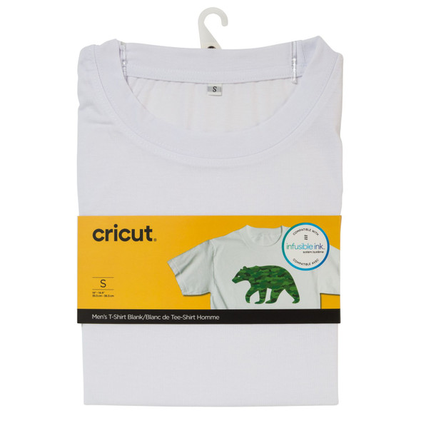 OakridgeStores.com | Cricut - Small, White Crew Neck - Cricut Men's T-Shirt Blank - Infusible Ink Compatible - 2006812