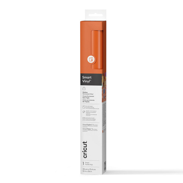 OakridgeStores.com | Cricut - Orange - Smart Vinyl Permanent, Matless 3 feet - 2011607