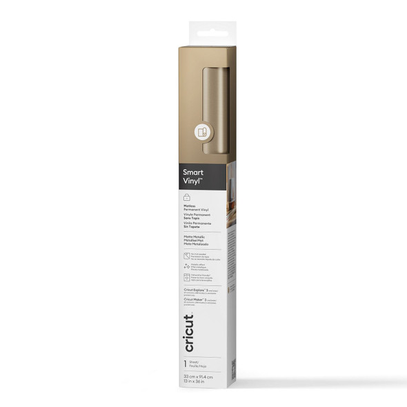 OakridgeStores.com | Cricut - Champagne Matte Metallic - Smart Vinyl Matless Permanent 3FT - 2011610