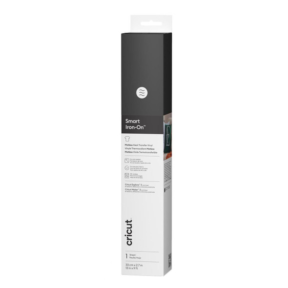 OakridgeStores.com | Cricut - Black - Smart Iron-On Matless Heat Transfer Vinyl 9FT - 2011972 093573688997