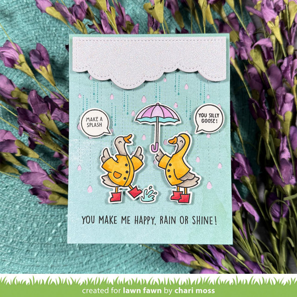 OakridgeStores.com | Lawn Fawn - Rainy Day Backdrop: Portrait - Lawn Cuts Custom Craft Dies - LF4097 783385668774