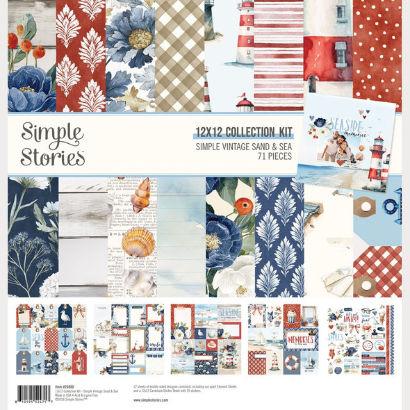 OakridgeStores.com | Simple Stories - Vintage Sand & Sea - Collection Kit 12 x 12 - 26900 810191524717