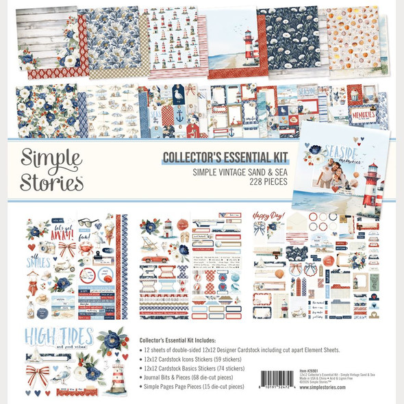 OakridgeStores.com | Simple Stories - Vintage Sand & Sea - Collector's Essential Kit 12 x 12 - 26901 810191524724