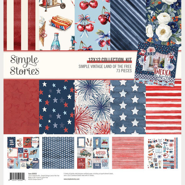 OakridgeStores.com | Simple Stories - Simple Vintage Land of The Free - 12 x 12 Collection Kit - 26935 810191525691