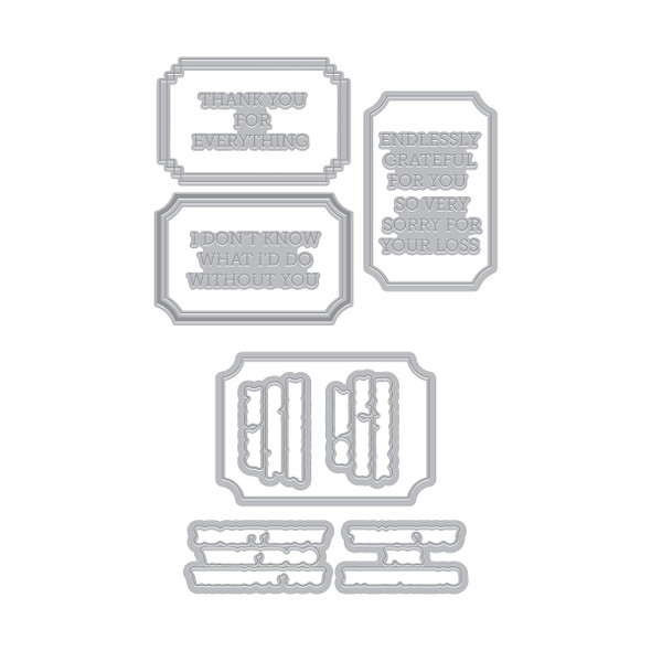 OakridgeStores.com | Hero Arts - Lovely Labels - Letterpress + Foil & Cut Set - HC109 857009517608