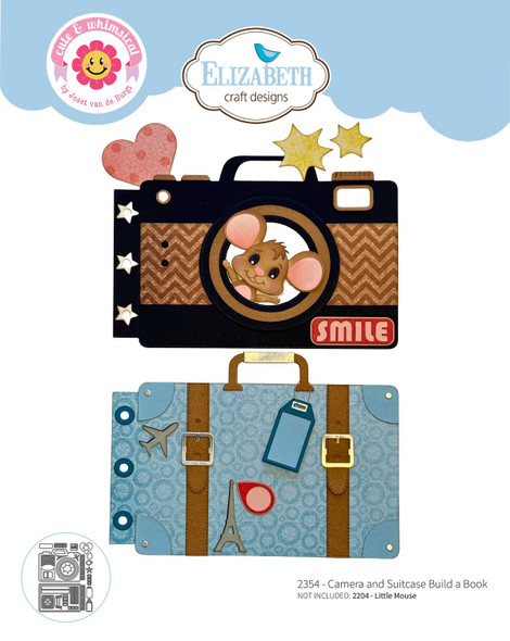 OakridgeStores.com | Elizabeth Craft Designs - Camera and Suitcase Build a Book - Metal Dies Set - 2354 741527319397