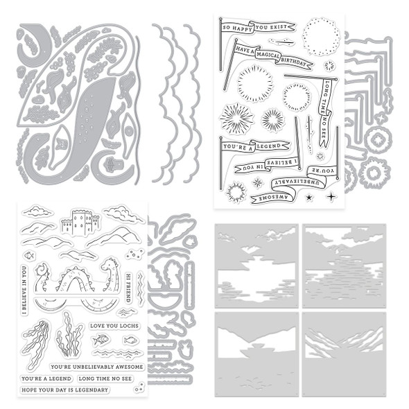 OakridgeStores.com | Hero Arts - You're A Legend - Stamps, Dies & Stencils Bundle - WB1198 085700951838