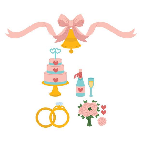 OakridgeStores.com | Spellbinders - Wedding Accessories - Etched Dies - Classic Mouse Wedding Collection - S4-1538 810205712277