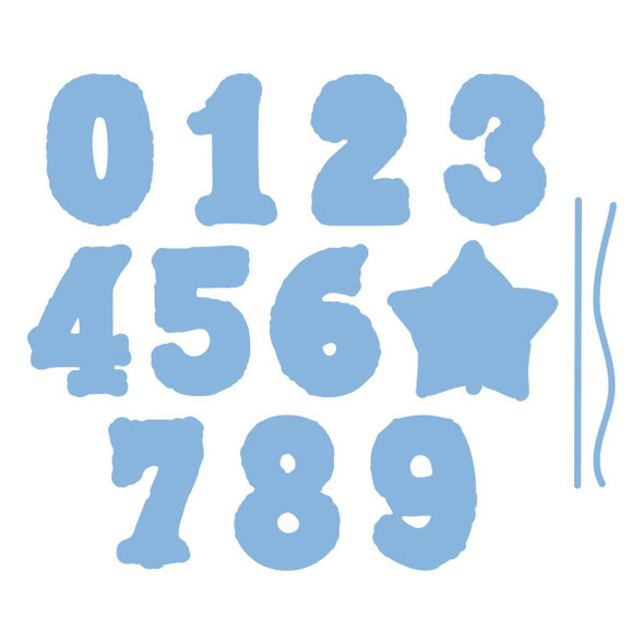 OakridgeStores.com | Spellbinders - Number Balloons - Etched Dies by Simon Hurley - S7-288 810205712840