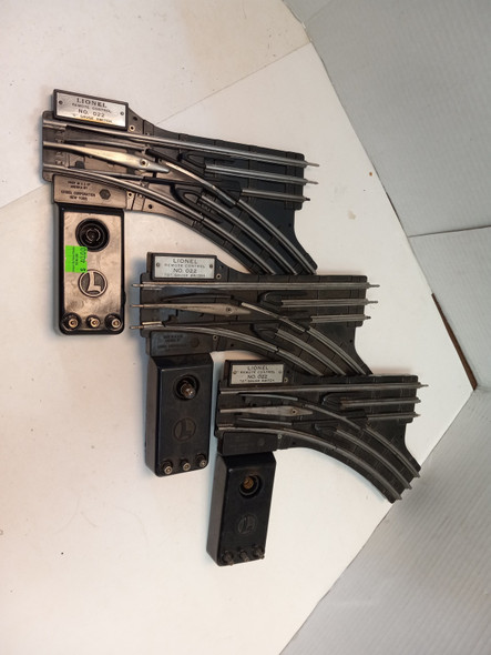RESALE SHOP - VTG Lionel O Gauge 022 Switches Right Hand (lot of 3) - untested - DOWI-SWITCH2-U6027