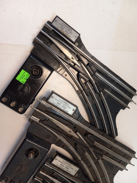 RESALE SHOP - VTG Lionel O Gauge 022 Switches Right Hand (lot of 3) - untested - DOWI-SWITCH2-U6027