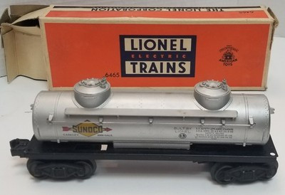 RESALE SHOP - Lionel O Scale #6465 Tank Car Sunoco 2-Dome Tank - RIOR-6465-U4891