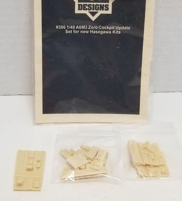 RESALE SHOP - Hawkeye Designs 306 1/48 A6M3 Zero Cockpit Update Set for Hasegawa Kit - STORE-306-NOB5633