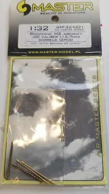 RESALE SHOP - Master Browning M2 Aircraft .50 Caliber 12,7mm Barrels (2) 1/32 Am32001 - STORE-AM32001-NS5644