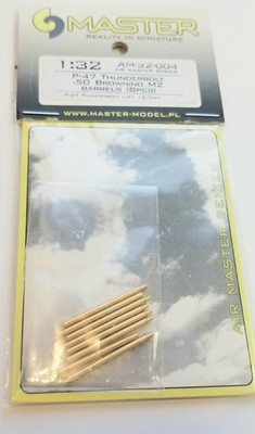 RESALE SHOP - Master 1/32 P-47 Thunderbolt .50 Browning M2 Barrels (8) AM32004 - STORE-AM32004-NS5646