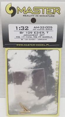 RESALE SHOP - Master BF109 E3-E9 T Armament Set MG17 Tips MG FF Barrels 1/32 AM32005 - STORE-AM32005-NS5658