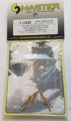RESALE SHOP - Master P47 Thunderbolt .50 Browning M2 Barrels (8) 1/48 Am48002 - STORE-AM48002-NS5643