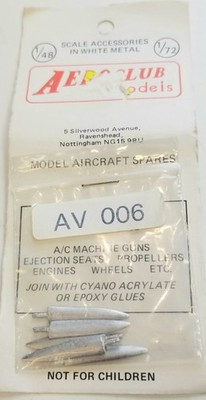 RESALE SHOP - Aeroclub Models AV006 Model Aircraft Spares Propellers 1/48-1/72 - STORE-AV006-NS5572